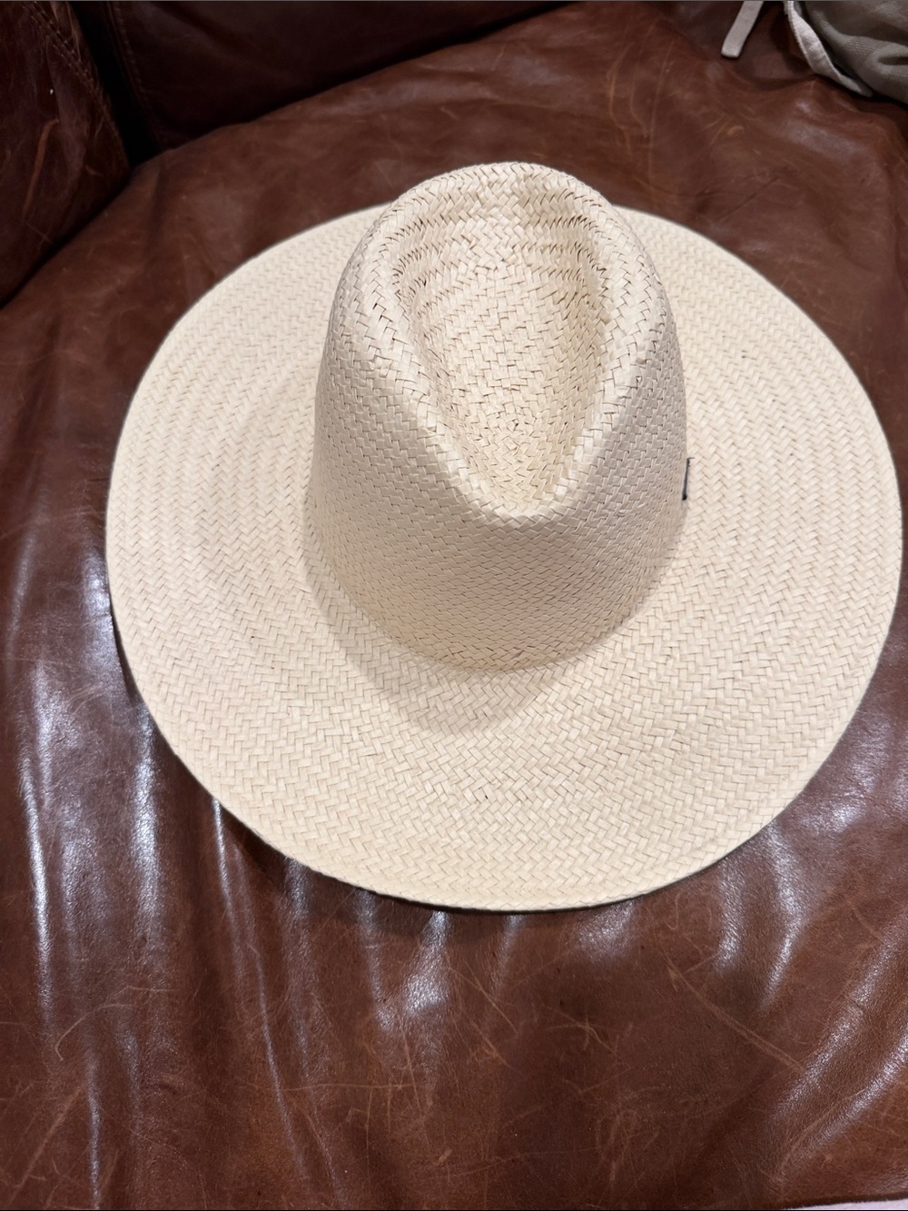 Classic Wide Brim Straw Sun Hat - Cream